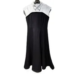 ロペピクニック ROPE Picnic 24SS ドッキングマーメイドフレンチスリーブワンピース ロング丈 36 紺 ネイビー 白 ホワイト ■FY