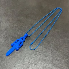 CHROME HEARTS ラバーネックレス シリコン ダガーネックレス  ネックレス クロムハーツ ブルー F （7938M）