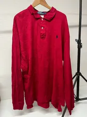 RALPH LAUREN 刺繍ポニー ラガーシャツ レッド XXL US古着