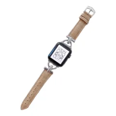 Apple Watch パステルカラー フェイクレザー バンド 38/40/41mm　ライトブラウン　591040384041