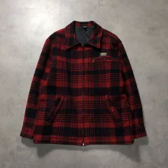 GQ4602◇OSH KOSH : オンブレチェック ウール ジャケット◇M◇赤系 オシュコシュ スイングトップ ブルゾンのサムネイル