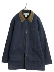 【お得なクーポン配布中!】 00s エルエルビーン ダック ハンティング ジャケット メンズ L オールド カバーオール コットン ハーフ コート 中綿 チェック ライナー付き