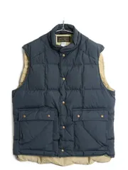 【お得なクーポン配布中!】 80s エディーバウアー ダウン ベスト メンズ XL ヴィンテージ 黒タグ 重ね着 前開き フルジップ キルティング 大きいサイズ 紺 カラコラム