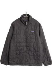 【お得なクーポン配布中!】 パタゴニア ナノ パフ ブリック キルト ジャケット キッズ XL 155cm 程 古着 22年製 中綿 ナイロン キルティング フルジップ パッカブル 灰