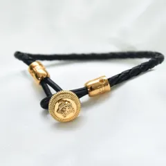 ヴェルサーチ ブレスレット レザー メデューサ VERSACE ベルサーチ ブラック 1011951のサムネイル