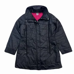 アディダス ベンチコート レディース OT Lサイス相当 ブラック ピンク 中綿 ジャケット スポーツウェア 黒