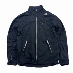 アディダス ナイロンジャケット メンズ M ブラック 背中メッシュ ジャージ トラックジャケット 黒 通気性