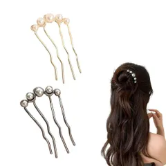 髪飾り 2個セット パール 初心者の方にお勧め 簡単ヘ 盛り髪 結婚式 着物 成人式 披露宴 二次会 成人式 パーティー 卒業式 和装 花嫁 普段使い