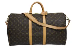 極美品 LOUIS VUITTON ルイヴィトン キーポル バンドリエール55 ボストンバッグ M41414 モノグラム ブラウン 中古 4b011381