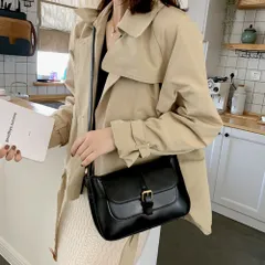 【４色】ショルダーバッグ 斜めがけ 小さめ PUレザー★レディース 大人 可愛い  サブバッグ 黒茶