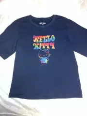 サンリオ hello kitty(ハローキティ) レア 50周年記念 日本限定 ネイビー レインボー