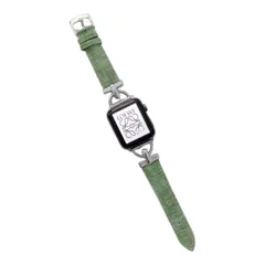 Apple Watch パステルカラー フェイクレザー バンド 38/40/41mm　グリーン　591010384041