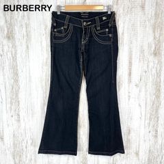 バーバリーBURBERRY Y2K フレア ノバチェックブーツカットデニムパンツ
