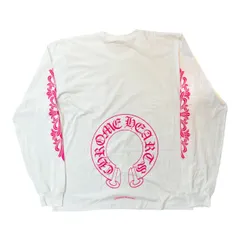 Chrome Hearts Horseshoe Long Sleeve Tee White Pink  L