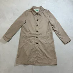 earth music&ecology （アースミュージックアンドエコロジー） earth music&ecology Natural Label コットン混 裏地有り ロングコート ステンカラーコート レディースMサイズ