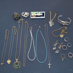 遺品整理まとめて㊽】ジュエリー 20点 SILVER 多数 ネックレス リング
