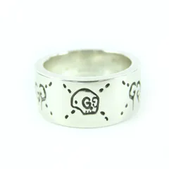 美品☆GUCCI グッチ 455318 AG925 ゴースト リング・指輪 シルバー 12 日本サイズ約11号相当 イタリア製 重量10.1g レディース