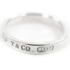 良品□TIFFANY&Co. ティファニー 1837 AG925 ナローリング・指輪 シルバー 日本サイズ24号相当 箱・保存袋付き 重量4.66g メンズ