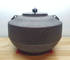 茶道具 鉄瓶 霰地紋 釜 茶釜 - メルカリ