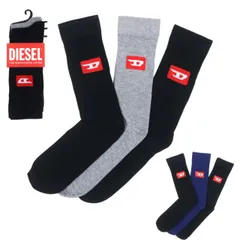 【並行輸入品】ディーゼル 靴下 ソックス 3足セット ブラック ブルー グレー A11894 RDPAS