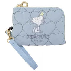 スヌーピー 定期入れ リール付きパスコインケース ブルー ピーナッツ サンアート ICカードケース 小銭入れ キャラクター グッズ 