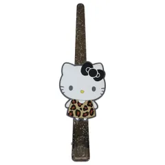 【メール便】ハローキティ 前髪クリップ マスコット付きロングクリップ レオパード サンリオ ケイカンパニー ヘアアクセ キャラクター グッズ 