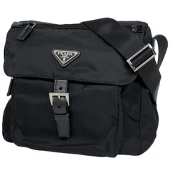 【在庫一掃】 プラダ PRADA ロゴプレート ショルダーバッグ 肩掛け 斜め掛け ショルダーバッグ ナイロン ネロ(ブラック) BT8994 レディース 【中古】