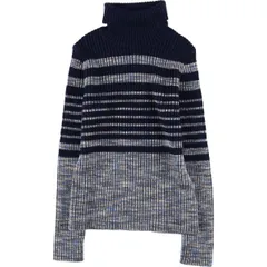 古着 HOME BOY ボーダー柄 リブ編み ニットセーター レディースM相当/eaa522990