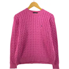 古着 ラルフローレン Ralph Lauren LAUREN ローレン ケーブル編み コットンニットセーター レディースM相当/eaa531815