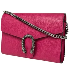 【在庫一掃】 グッチ GUCCI ディオニュソス チェーン ショルダーバッグ ウォレット クラッチ 2WAY ショルダーバッグ レザー ピンク 401231 レディース 【中古】