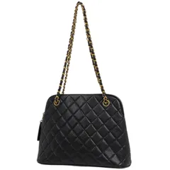 【在庫一掃】 シャネル CHANEL ココマーク チェーン トートバッグ マトラッセ ショルダーバッグ ロゴ トートバッグ キャビアスキン ブラック レディース 【中古】
