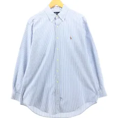 古着 ラルフローレン Ralph Lauren 長袖 ボタンダウンストライプシャツ メンズXL相当/eaa549395