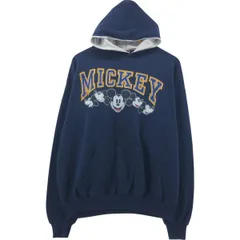 古着 90年代 ディズニー Disney MICKEY MOUSE ミッキーマウス キャラクター スウェットプルオーバーパーカー USA製/eaa558735