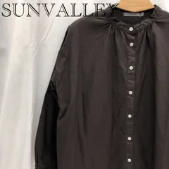 SUN VALLEY サンバレー　トップス ブラウス　シャツ 綿100％ レディース M ブラウン  レディース ファッション