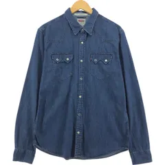 古着 リーバイス Levi's MODERN FIT 長袖 デニムウエスタンシャツ メンズL相当/eaa561005