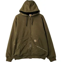 古着 カーハート Carhartt ペイント スウェットフルジップパーカー メンズXL相当/eaa545978