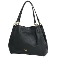 【在庫一掃】 コーチ COACH ロゴ ショルダーバッグ トートバッグ ショルダーバッグ レザー ブラック F80268 レディース 【中古】