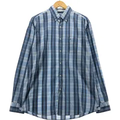 古着 ラコステ LACOSTE REGULAR FIT 長袖 ボタンダウンチェックシャツ メンズL相当/eaa563723