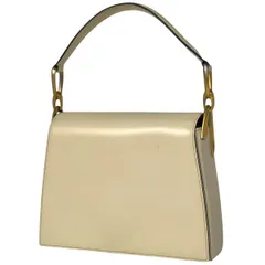 【在庫一掃】 セリーヌ CELINE ロゴ ハンドバッグ 手提げ ハンドバッグ レザー クリーム レディース 【中古】