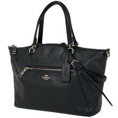 【在庫一掃】 コーチ COACH プレーリー サッチェル ハンドバッグ 2WAY ショルダーバッグ ロゴ ハンドバッグ レザー ブラック 79997 レディース 【中古】