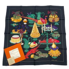 新品同様 HERMES エルメス カレ90 シルク100％ スカーフ L'Arbre de