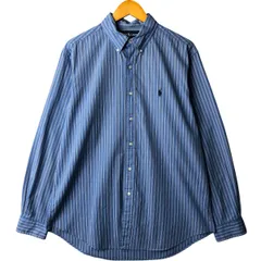 古着 ラルフローレン Ralph Lauren CLASSIC FIT 長袖 ボタンダウンストライプシャツ メンズL相当/eaa583700