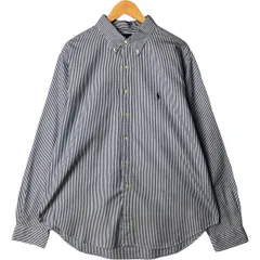 古着 ラルフローレン Ralph Lauren CLASSIC FIT 長袖 ボタンダウンストライプシャツ メンズXL相当/eaa584206