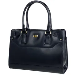 【在庫一掃】 サルヴァトーレフェラガモ Salvatore Ferragamo ガンチーニ トートバッグ ハンドバッグ ブリアナ トートバッグ レザー ブラック レディース 【中古】
