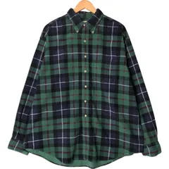 古着 80~90年代 エルエルビーン L.L.Bean チェック柄 長袖 ボタンダウン コーデュロイシャツ メンズXL相当 ヴィンテージ/eaa584511
