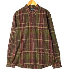 古着 ラルフローレン Ralph Lauren 総柄 長袖 ボタンダウンチェックシャツ メンズL相当/eaa584211
