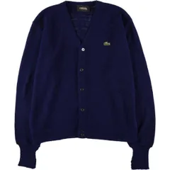 古着 70年代 ラコステ LACOSTE IZOD ニットカーディガン メンズXL相当 ヴィンテージ/eaa582942