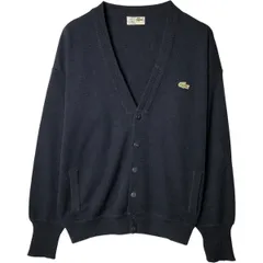 古着 80年代 ラコステ LACOSTE CHEMISE フレンチラコステ アクリルニットカーディガン スペイン製 メンズM相当 ヴィンテージ/eaa584625