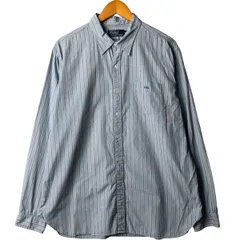 古着 ラルフローレン Ralph Lauren POLO by Ralph Lauren 長袖 コットンストライプシャツ メンズXL相当/eaa586143