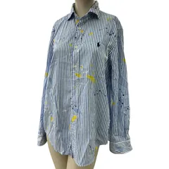 186005 POLO RALPH LAUREN ポロ・ラルフローレン 長袖シャツ ペイントスプラッター M ストライプ レディース